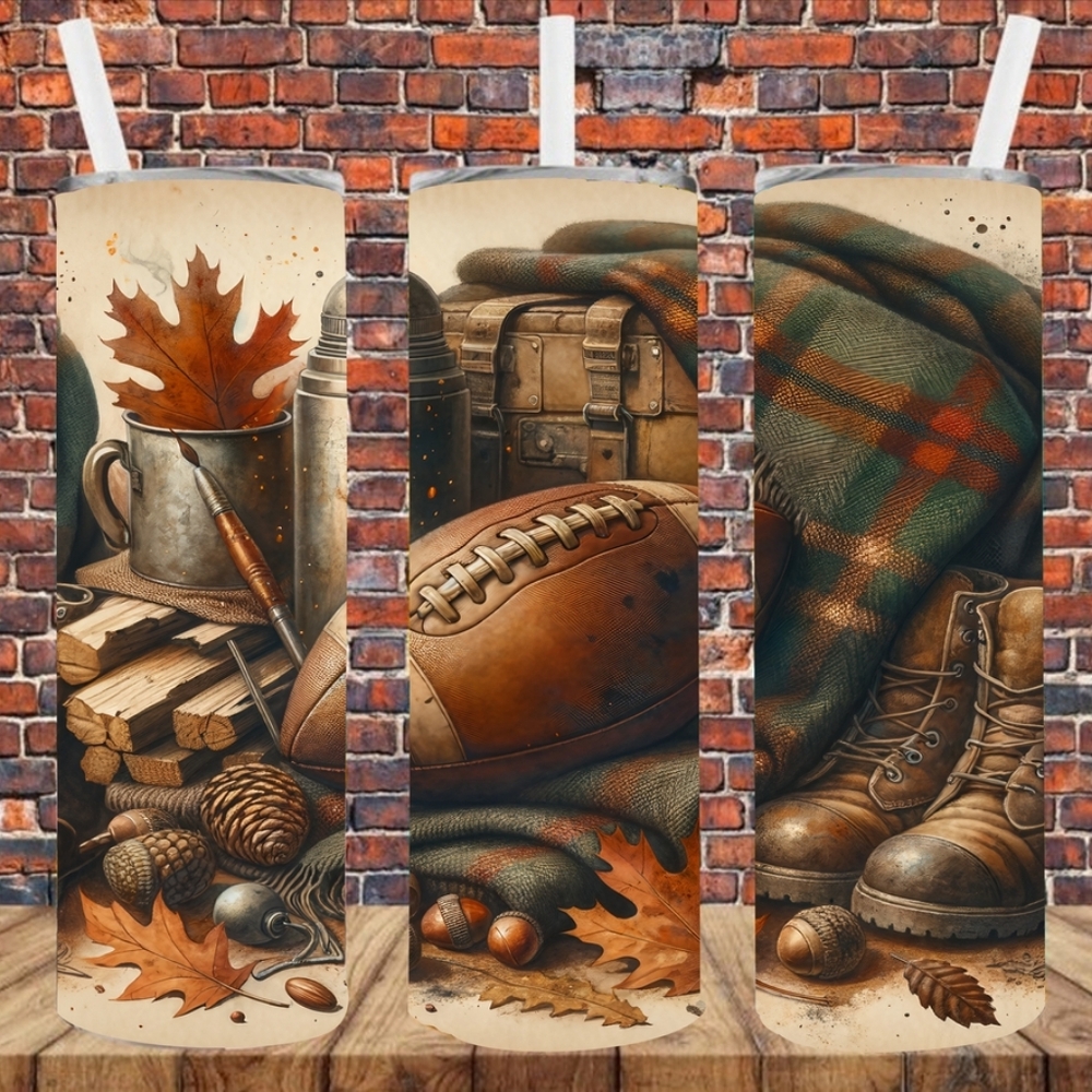 Sublimation Flannel,Fall Football Tumbler